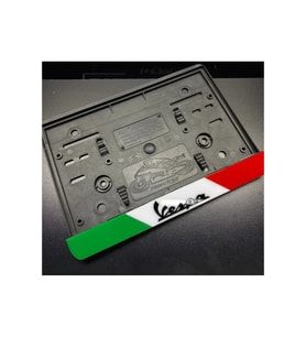 İtalyan Bayraklı Vespa Takmatik Pleksi Plakalık