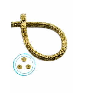 Hematit Doğal Taş Parlak Gold Rondela Kesim 6x1mm Dizi