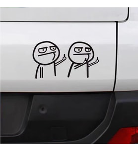 Orta Parmak komik Sticker Etiket Yapıştırma Araba Yapıştırma