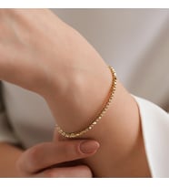 Goldium 14 Ayar Altın Toplu Bileklik (Sarı)