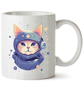 Kedi Baskılı Porselen Kupa Bardak