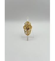 Arnes Jewelry Çelik 22 Ayar Altın Kaplama Ayarlanabilir Yüzük (Gold)