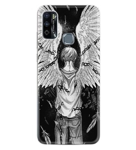 Infinix Hot 9 Play Kılıf Resimli Desenli Silikon Platinium Series Angel 1883