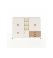 Arges Dolap 11 Raflı 3 Çekmeceli 7 Kapaklı 220x30x163 Aytaşı-Aytaşı/Çam