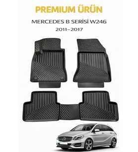 Mercedes B Serisi W246 2011-2017 ile Uyumlu 3D Oto Paspas Premium