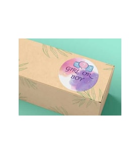 Girl Or Boy Sevimli Sticker Mat Etiket Baby Shower Serisi 4 Cm (40 Adet)