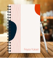 Kişiye Özel Ahşap Defter Kalem Seti