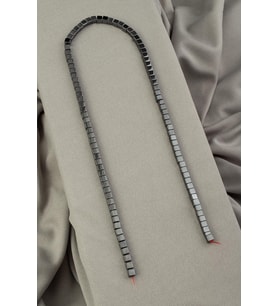Hematit Doğal Taş Mat Gri Küp Kesim 4x4mm Dizi [AA]
