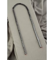 Hematit Doğal Taş Mat Gri Küp Kesim 4x4mm Dizi [AA]
