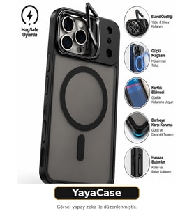 YayaCase Galaxy S25 Uyumlu Standlı MagSafe Telefon Kılıfı