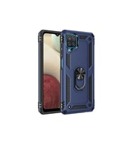Galaxy A22 Kılıf Sofya Yüzüklü Silikon Kapak - Lacivert