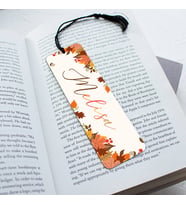 Kişiye Özel Sonbahar Motifli Kitap ayracı