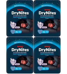 Drynites Emici Gece Külodu/Külot Bez Erkek 13+ Yaş (48-60KG) X Large 36 Adet (4PK*9)