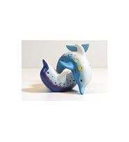 Goebel - Dolphine figurine - Charlotte di - "The Song of the Sea" 2'li Mavi Pors