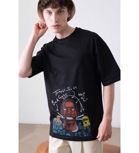 Trendiz Unisex Jackboys Travis Scott Siyah Tshirt