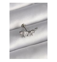 316L Çelik Gümüş Renk Zirkon Taşlı Tragus Piercing EB-53-vice/(1395) 3641