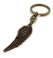 Melek Kanadı Angel Kanat Eskitme Bronz Antik Sarı Metal Anahtarlık KC262