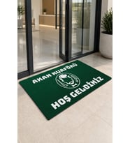 Valerine Life Kapı Önü Paspası 50x90cm Dijital Baskı Kaymaz Kişiye Firmaya Özel Berber Erkek Kuaförü