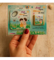 Abi Kız Kardeş Temalı Kare Açacak Magnet
