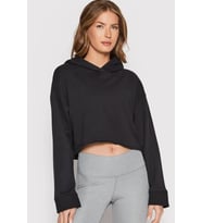Nike Yoga Luxe Cropped Training Bol Kesim Siyah Crop Kadın Sweatshirt