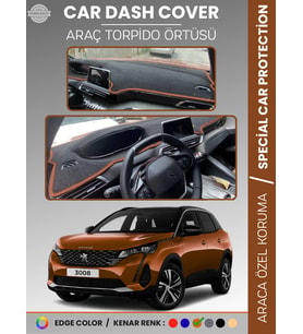 PEUGEOT 3008 EKRANLI (2021+) Torpido Örtüsü Panel Koruma Torpido Koruma Tam Uyum Kaymaz Özel Kesim