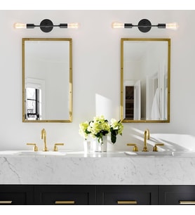 RİOLİGHT RETRO,VİNTAGE,MODERN,RUSTİK SİYAH 2XE27 DUYLU METAL BANYO AYNA ÜSTÜ DUVAR APLİK (Mat Siyah)