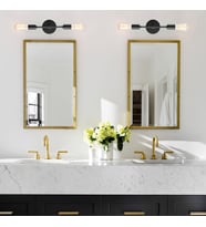 RİOLİGHT RETRO,VİNTAGE,MODERN,RUSTİK SİYAH 2XE27 DUYLU METAL BANYO AYNA ÜSTÜ DUVAR APLİK (Mat Siyah)