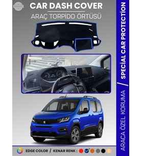 PEUGEOT RİFTER (2018-2025) Torpido Örtüsü Ön Göğüs Koruma Torpido Koruma Tam Uyum Kaymaz Özel Kesim