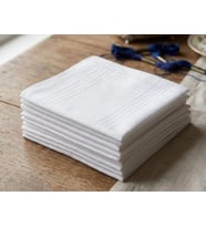 Bicomi %100 Pamuk Nefes Alabilen Cilt Dostu Klasik Cep Mendili Seti (12'li Paket – 30x30 cm)