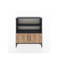 Arges Şifonyer 3 Raflı 2 Kapaklı 88x30x96 Antrasit-Çam