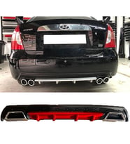 Hyundai Accent Era Kırmızı Difüzör Çiftli Kare Egzoz Görünümlü D Tip Difizör 2006 - 2009