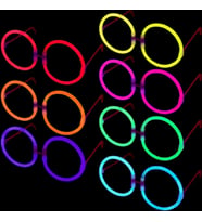 Glow Stick Parti Gözlüğü Glow Partisi Yuvarlak Şekilli Fosforlu Gözlük 6 Adet