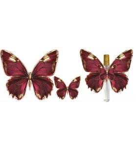 DEKORATİF SÜS İKİ BOY KELEBEK BORDO SET:25 ADET-