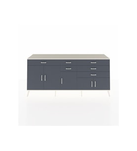 Hyperion Konsol 3 Raflı 6 Çekmeceli 5 Kapaklı 220x44x99 Aytaşı-Antrasit