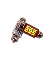 2 Adet Sofit Led Ampül 12 Ledli Beyaz Sofit Tavan Ve Plaka Ampülü 39 Mm Canbus Aleminyum Kasa