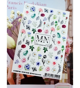 Nail Art Slider Stiker – Çiçek Çerçeve Premium W152
