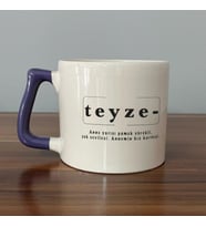 Teyze Baskılı Mor Kulplu D Kupa