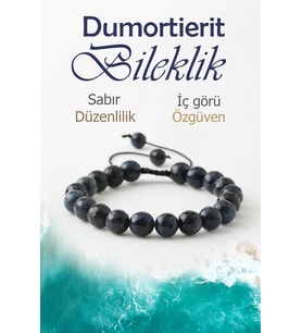 Dumortierit Doğaltaş Bileklik, Fasetli Dumortierit Asansör Doğal Taş Bileklik B1051 (8mm-18cm)
