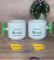 Laborant Kupa Bardak T Yeşil Kulplu Tıp Bayramı Hediyesi