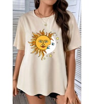 Unisex Larks' Tongues in Aspic Baskılı T-shirt (Bej)