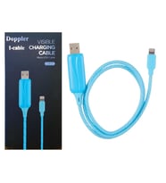 Doppler I-Cable Işıklı USB-A to Micro USB Şarj ve Veri Kablosu Mavi