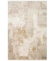 Hoom Rugs Franko FS 34 Cream Beige Viskon & Akrilik Yüksek Dokulu Modern Salon Halısı (Bej)