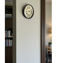 36 Cm Siyah Retro Tasarım Duvar Saati (Standart)