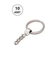 10 Adet Çelik Anahtarlık Halkası