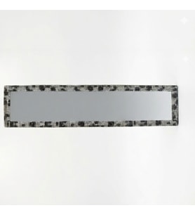 Kristal Taşlı İç Dikiz Aynası Tırnaklı Ayna 29,5X7Cm Leopar Desenli