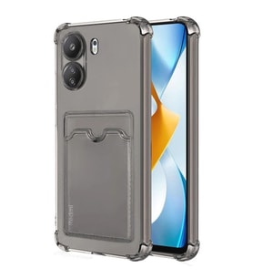 Xiaomi Redmi 13c Kılıf Kart Şeffaf Silikon - Şeffaf