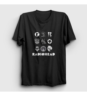 Presmono Unisex Siyah Symbols Radiohead T-Shirt 104518tt