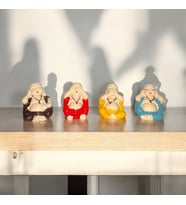 4 ADET BUDA BİBLO DEKORATİF BİBLO NOEL SÜSLERİ YILBAŞI HEDİYELERİ VİTRİN DEKOR