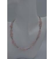 STONEAGE PEMBE KUVARS AŞK TAŞI KOLYE (Altın / Dore)
