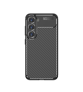 Galaxy S23 Plus Kılıf Zore Negro Karbon Tasarım Silikon Kılıf (Siyah)
